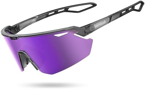 Lamicall 24g Polarized Sports Sunglasses for Men Women - UV400 Protection Sun Glasses for Baseball Running Cycling Fishing by Lamicall