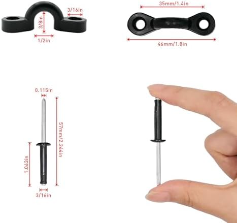 Kayak Tie Down Loops with Stainless Steel Rivets – Durable Tie-Down Loops & Anchors for Secure Rigging, Repair, and Customization - Image 2