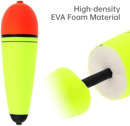 5Pcs Slip Bobbers Fishing Floats, EVA Foam Slider Bobbers Corks for Carp Bass Pike Perch Catfish, Saltwater Freshwater Fishing Floats Assortment - Image 3