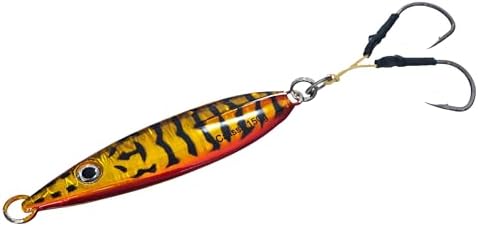 Calissa Offshore Tackle Fast Fall Jig 80g 150g 250g 300LBS Assist Hooks 3/0 Butterfly - Vertical Speed Lure Slow Pitch Flat - Glow Color Painted on Both Sides - Image 4