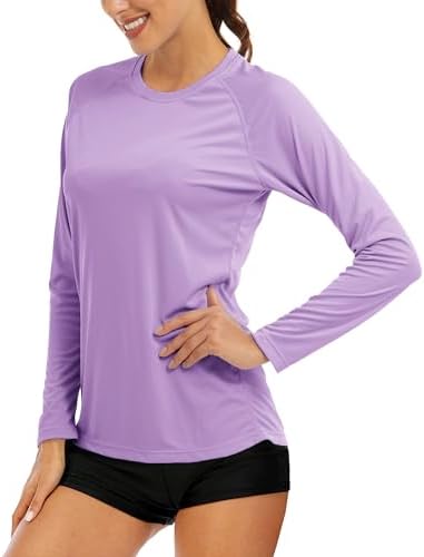 MAGCOMSEN Women's Long Sleeve Shirts UPF 50+ Sun Protection Shirts for Hiking Fishing Workout Rash Guard by MAGCOMSEN