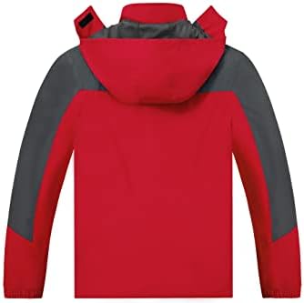 TEZO Mens Rain Jacket Waterproof with Hooded Hiking Coat Lightweight Windbreaker - Image 3