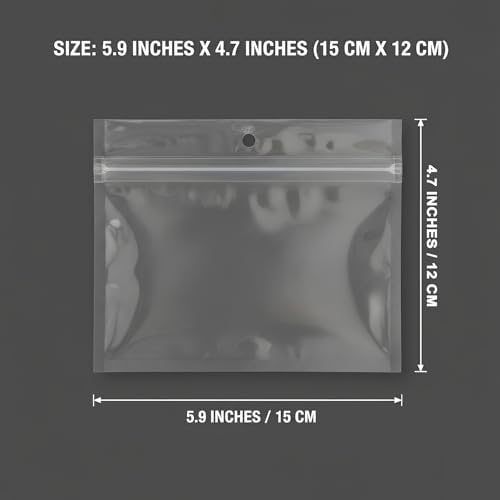 100 Pack Soft Plastic Baits Bags | Heavy-Duty Clear Lock Zipper Packaging Bags - Leakproof Double-Sealed Zipper Storage for Soft Plastic Lures & Fishing Gear | Multiple Sizes (5.9"x4.7") - Image 2