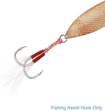 PATIKIL Double Fishing Assist Hooks Kit Glow Jigging Hook Slow Fast Fall Jigs Fishing Hooks for Jigging Lures - Image 5