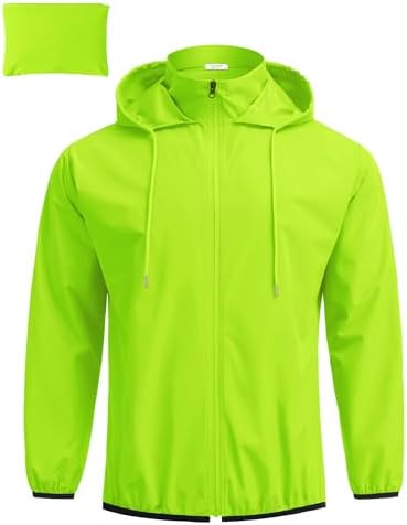 COOFANDY Men's Light Rain Jacket Packable Waterproof Raincoat Windbreaker by COOFANDY