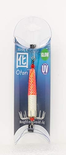 Otori Squid Jig, Weighted, 1 Pack, 1 oz, 1-1/8" Diameter Hook, Glow in the Dark by BeauMac