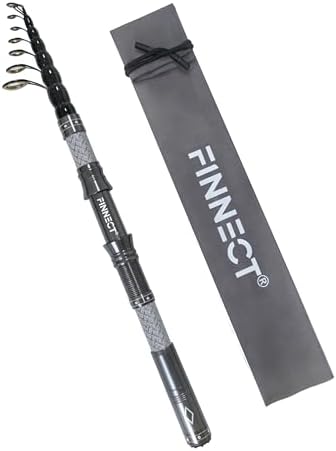 Telescopic Fishing Rod - Lightweight 42T Carbon Fiber Portable Travel Rod for Freshwater River Fishing, Beginner & Kid Friendly 5.9ft/6.9ft/7.9ft/8.9ft/9.9ft/10.9ft by FINNECT-US