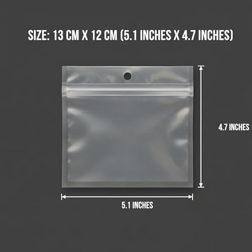 100 Pack Soft Plastic Baits Bags 5.1"x4.7" | Heavy-Duty Clear Lock Zipper Lure Packaging Bags - Leakproof Double-Sealed Zipper Storage for Soft Plastic Lures & Fishing Gear | Multiple Sizes - Image 2