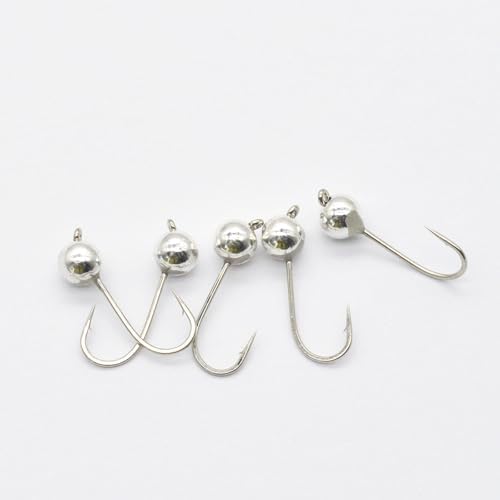 ALICHINO Tungsten Fly Tying Jig Heads for Fly Fishing Small Round Ball Crappie Jig Heads Tungsten Nano Jigs Kit Tungsten Beads with Hook - Image 2