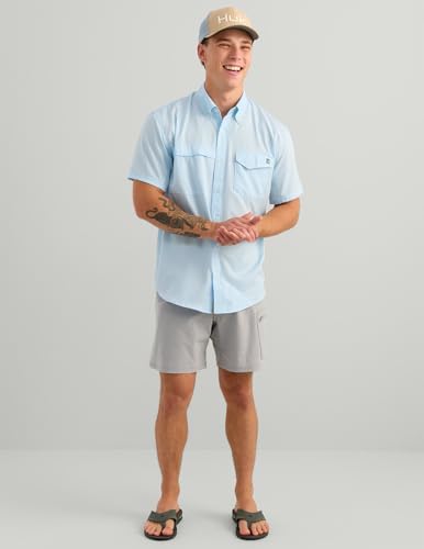 HUK Men's Tide Point Kc Scott Original Artwork Short Sleeve Shirt, Fishing Button Down - Image 2