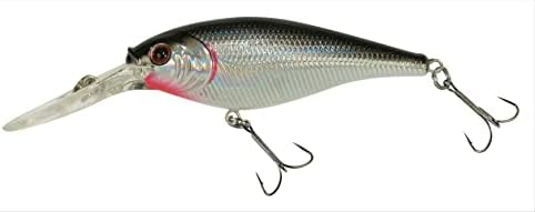Berkley Flicker Shad Fishing Lure, Black Silver, 3/16 oz, 2in | 5cm Crankbaits, Size, Profile and Dive Depth Imitates Real Shad, Equipped with Fusion19 Hook by Berkley