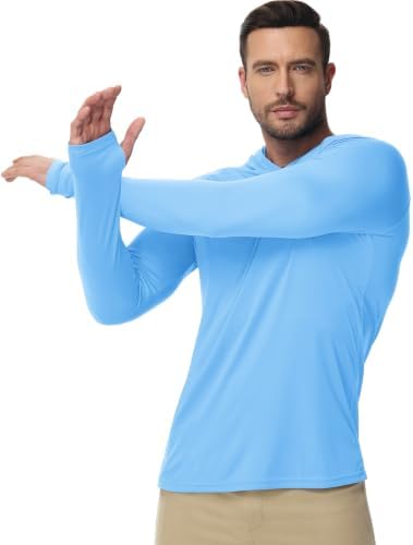 Boladeci Men's UPF 50+ Sun Protection Lightweight Hoodie Shirts Long Sleeve Fishing Shirt SPF UV Hiking Swim - Image 2