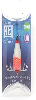 Otori Squid Jig, Weighted, 1 Pack, 1 oz, 1-1/8" Diameter Hook, Glow in the Dark by BeauMac