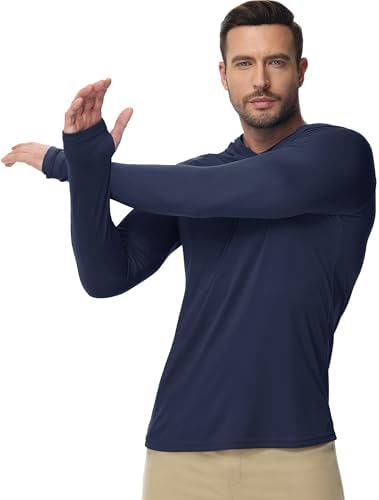 Boladeci Men's UPF 50+ Sun Protection Lightweight Hoodie Shirts Long Sleeve Fishing Shirt SPF UV Hiking Swim - Image 2