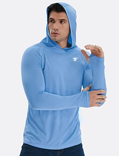 3 Pack Men's UPF 50+ Sun Protection Shirts Fishing Hoodie Long Sleeve - Image 2