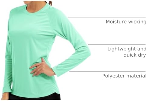 MAGCOMSEN Women's Long Sleeve Shirts UPF 50+ Sun Protection Shirts for Hiking Fishing Workout Rash Guard - Image 4
