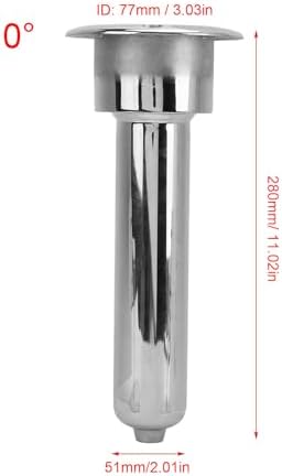 Heavy Duty Stainless Steel Deluxe Rod Holders, 2 in 1 Flush Mount Fishing Rod Pole Holders, 0 15 30 Degree Boat Fishing Rod Cup Holder 280mm Round Top Cup Holder for Yacht Ship - Image 5