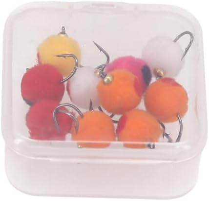 Brass Bead Egg Fly 5pcs Fast Sinking for steelhead Trout Lure(10 boxes of colors) by Unknown