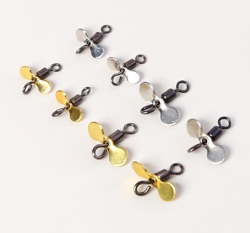 Pack of 50 Plug Casting Fishing Propeller Blade Turbo Propeller Spinner Blades DIY Fishing Lure Hook Bait Accessories - Image 2
