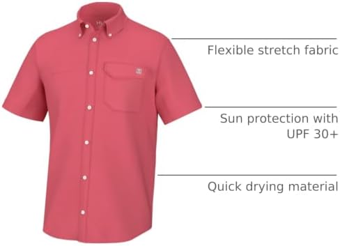 HUK Men's Tide Point Kc Scott Original Artwork Short Sleeve Shirt, Fishing Button Down - Image 4