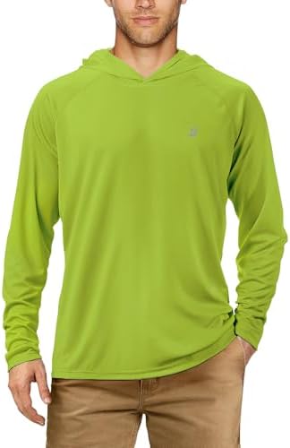 Roadbox Mens Fishing Sun Hoodie, Long Sleeve UPF 50+ UV Protection Shirts by Roadbox