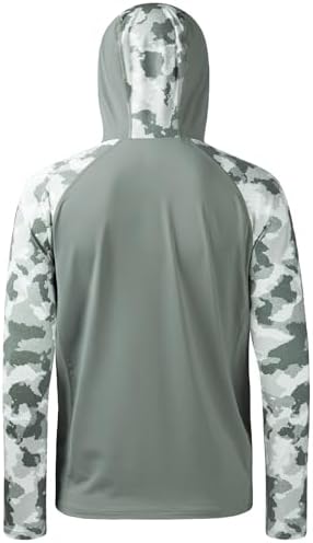 BASSDASH Men’s UPF 50 Performance Fishing Shirt Cooling Hoodie Camo Long Sleeve FS17M - Image 2