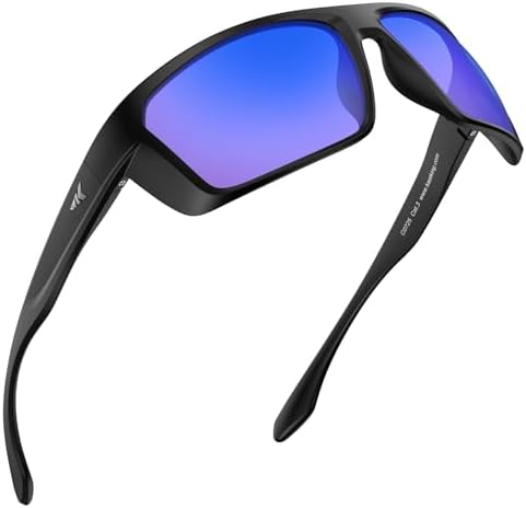 KastKing Huzzah Polarized Sport Sunglasses for Men and Women, Wrap Design by KastKing