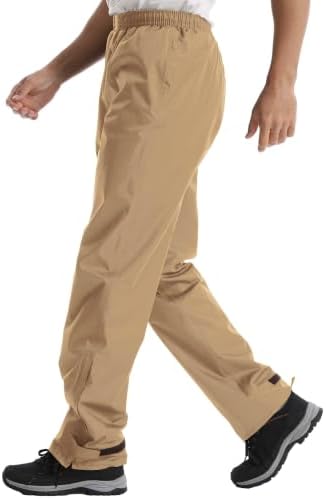 iCreek Men's Rain Pants Waterproof Breathable Lightweight Rain Over Pants - Image 2