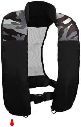 Automatic Inflatable Life Jacket,Preserver PFD for Adults,Life Vest for Adult,Supports Weight up to 330 pounds by NAUTISHIELD