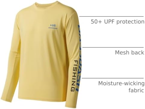 BASSDASH Fishing T Shirts for Men UV Sun Protection UPF 50+ Long Sleeve Tee T-Shirt - Image 3