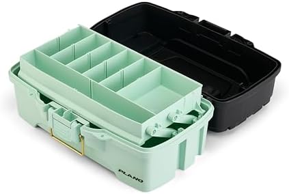 Plano Catch All One-Tray Tackle Box Kit, Black/Blue, Rust-Proof Brass Latch, Top-Access Tray with Deep Storage, Made in the USA, Portable Fishing Gear Storage Organizer - Image 5