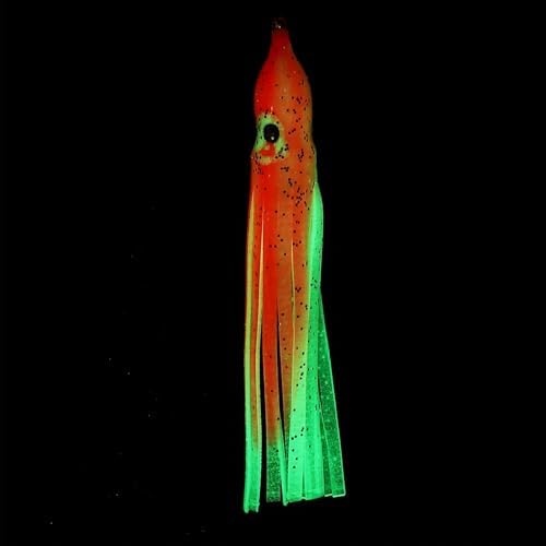 Fishing Squid Skirts, Glow Soft Plastic Trolling Lures Luminous -Fitting for (Bass/Trout/Salmon/Saltwater/Fishing Bait) - Image 4