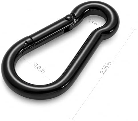 sprookber Stainless Steel Carabiner Spring Snap Hook - 304 Stainless Steel Heavy Duty Clips, Set of 4 - Image 2
