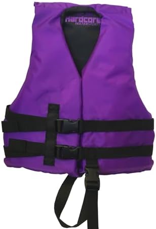 Hardcore Life Jacket Paddle Vest; Coast Guard Approved Type III PFD Life Vest Flotation Device; Jet ski, Wakeboard, Kayak; Ideal Extra Life Jacket for Your Pontoon Boat by Hardcore+Water+Sports