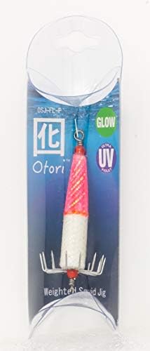 Otori Squid Jig, Weighted, 1 Pack, 1 oz, 1-1/8" Diameter Hook, Glow in the Dark by BeauMac