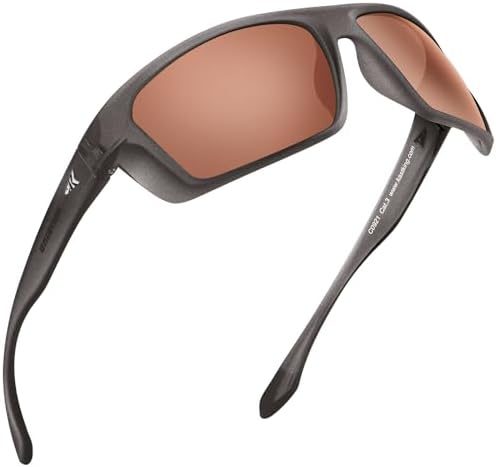 KastKing Huzzah Polarized Sport Sunglasses for Men and Women, Wrap Design by KastKing