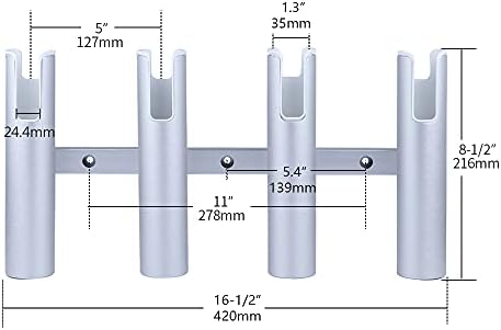 Aluminium Wall-Mounted Fishing Rod Holder for Boat, Garage & Marine - Holds Rods & Poles - Image 2