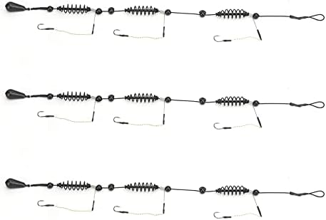 Artificial Lure Fish Hooks Cage 3 Set Trap Basket and Fishing Feeder Tackle Bait Trap Cage Feeder Basket Holder for Carp Spring Fishing with Strong High Carbon Steel Hooks Prevent by Zohisin