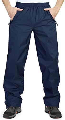33,000ft Men's Rain Pants, Waterproof Rain Over Pants, Windproof Pants by 33000ft