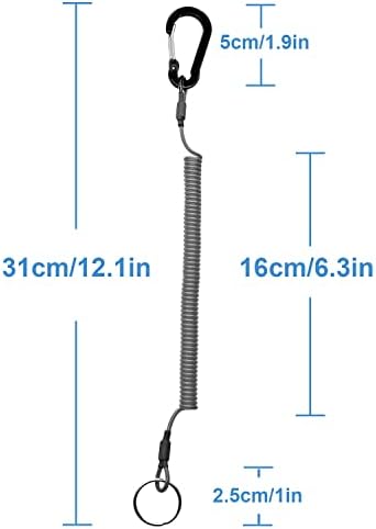 Retractable Coiled Lanyards with Carabiner Clips - Image 3