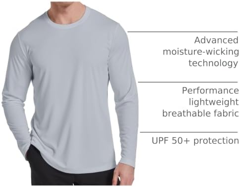 OYGSieg 6/7 Pack Men's Quick Dry Long Sleeve UPF50+ Sun Shirts - Image 4