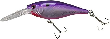 Berkley Flicker Shad Fishing Lure, Slick Purple Candy, 5/16 oz, 2 3/4in | 7cm Crankbaits, Size, Profile and Dive Depth Imitates Real Shad, Equipped with Fusion19 Hook by Berkley