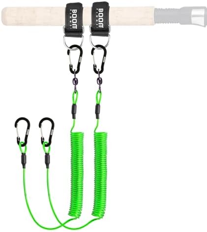 Booms Fishing T02 Fishing Pole Tether, Kayak Paddle Leash, Paddle Board Fishing Accessories, Heavy Duty Fishing Lanyard for Fishing Tools/Rods/Paddles by BoomsFishing