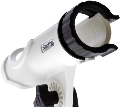 Scotty #230 Powerlock Rod Holder with #241 Side/Deck Mount, Adjustable Boat Fishing Rod Holder, Universal Cradle Design, Side or Deck Mount Installation, Marine-Grade Construction - Image 3