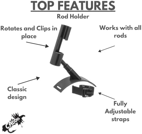 Caddis Sports Rod Holder – Adjustable Fishing Rod Holder for Float Tubes, Pontoon Boats, Fits Fly, Spinning & Casting Rods by Caddis - Image 4