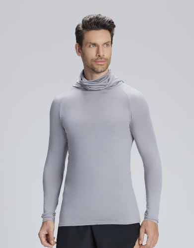 3/6 Packs Mens Sun Protection Fishing Hoodie with Face Mask - Image 2