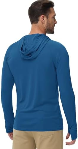 Boladeci Men's UPF 50+ Sun Protection Lightweight Hoodie Shirts Long Sleeve Fishing Shirt SPF UV Hiking Swim - Image 4
