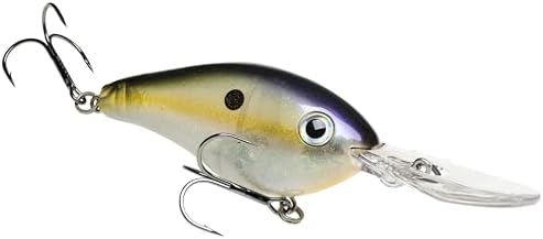 Strike King Pro Model 6XD Fishing Lure, Deep Diving Crankbait, Unique Curved Bill, Free-Floating Rattle Chambers, 1-Ounce, Dives to 19-Feet, Size 1 Treble Hooks by StrikeKing