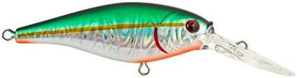 Berkley Flicker Shad Fishing Lure, Slick Green Alewife, 5/16 oz, 2 3/4in | 7cm Crankbaits, Size, Profile and Dive Depth Imitates Real Shad, Equipped with Fusion19 Hook by Berkley