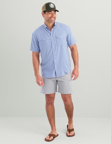 HUK Men's Tide Point Kc Scott Original Artwork Short Sleeve Shirt, Fishing Button Down - Image 2
